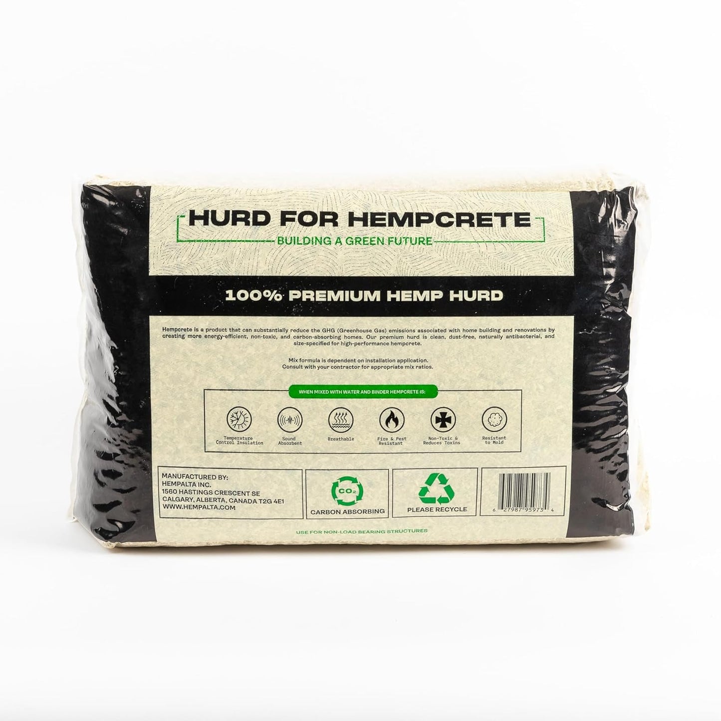 Organic Hemp fibers (hurd/innner layers only) | 65L