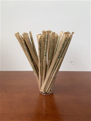Hemp Plastic Straws, Individually Wrapped, Box of 500